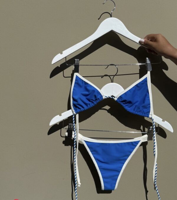 Bikini de Lycra triangulo bicolor