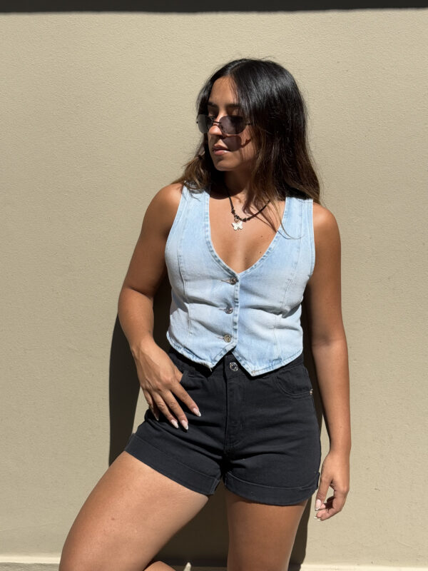 Chaleco Entallado Denim