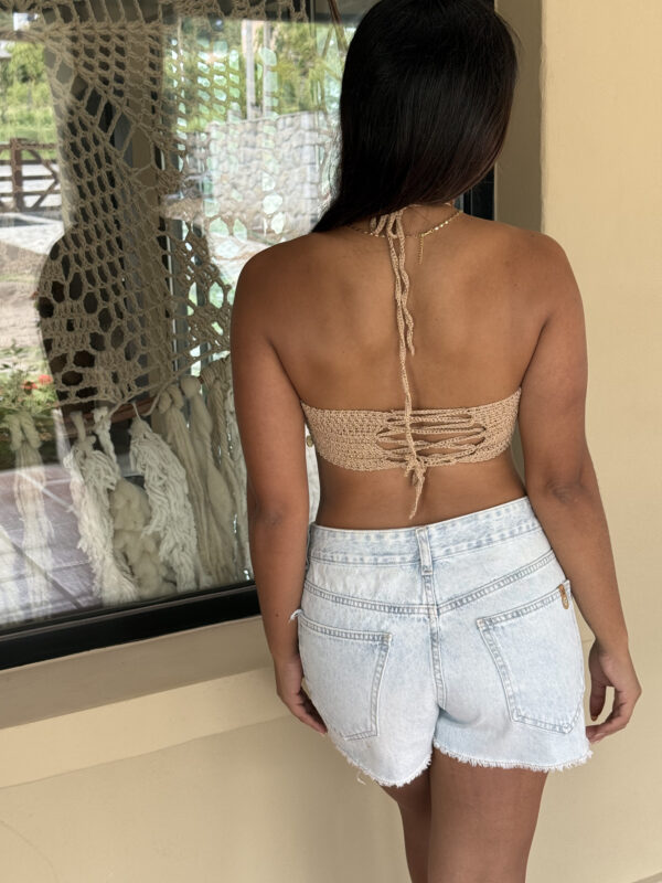 Top de hilo frunce medio