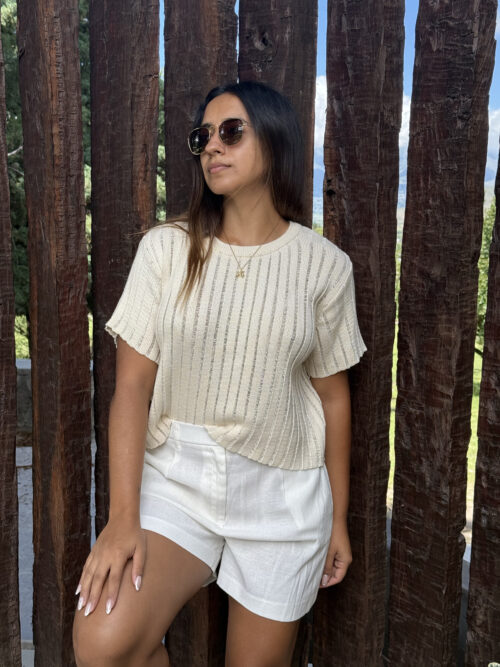 Remera de hilo calada