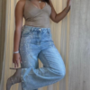 Wide Leg Strass Lateral